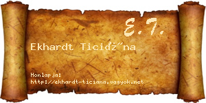 Ekhardt Ticiána névjegykártya